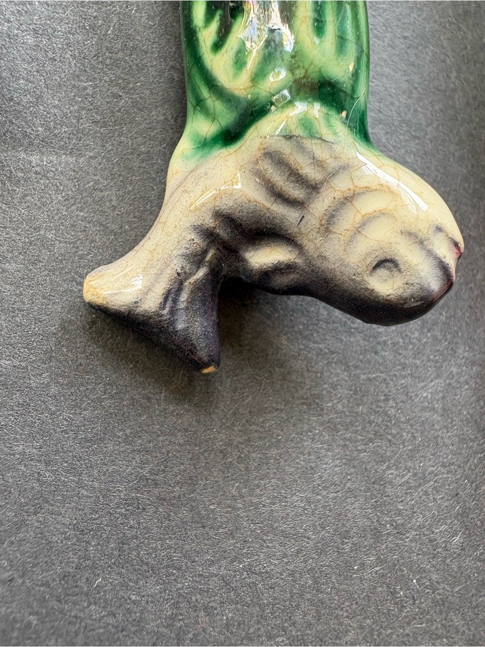 Mid-Century Ceramic Handle Seafood/Cocktail Fork Set Green and Red - Unbranded - Picture 8 of 13